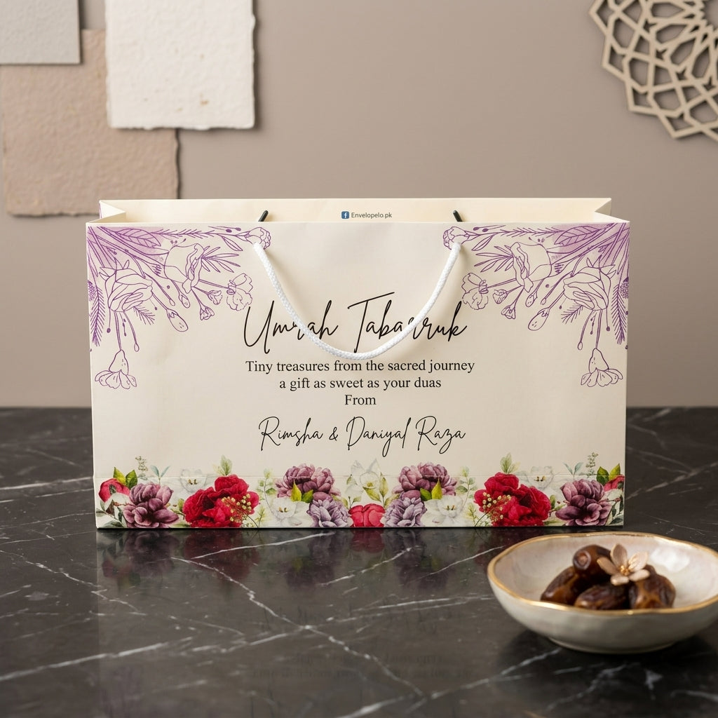 Medium Umrah Tabarruk name gift bags-100131