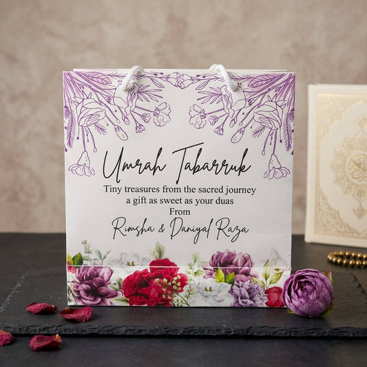 Small Umrah Tabarruk name gift bags-100135