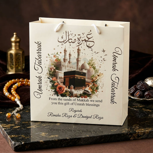 Small Umrah Tabarruk name gift bags-100132