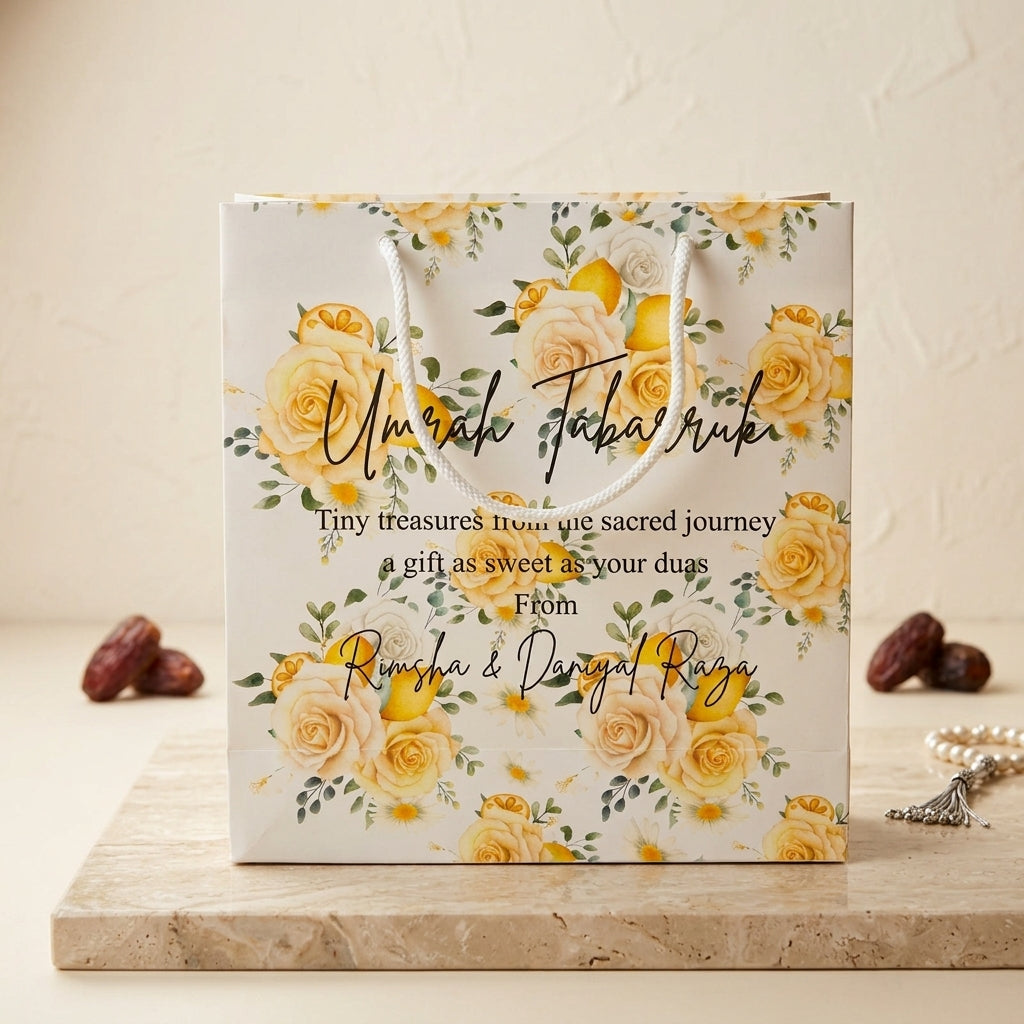 Small Umrah Tabarruk name gift bags-100136