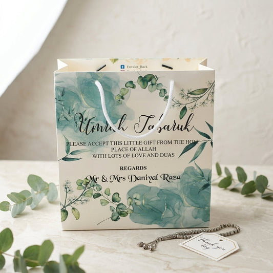 Small Umrah Tabarruk name gift bags-100143