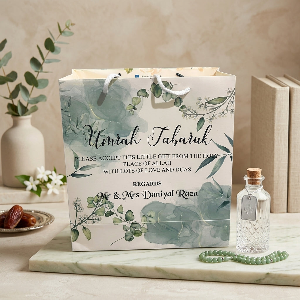 Small Umrah Tabarruk name gift bags-100143